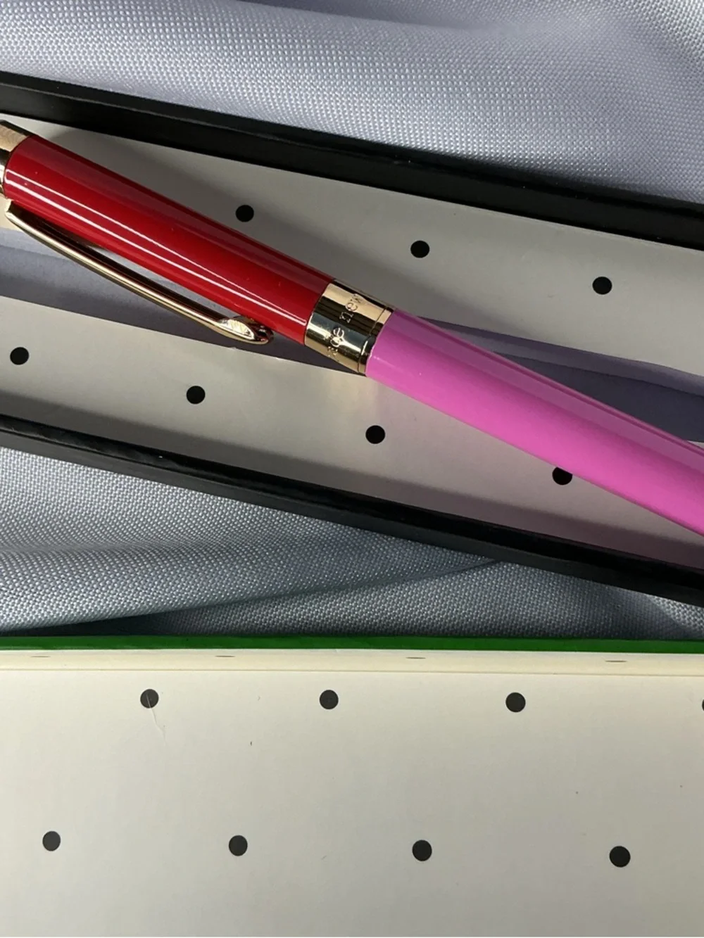 Kate Spade Pen Red Pink Gold Tone w Box Gift Ready